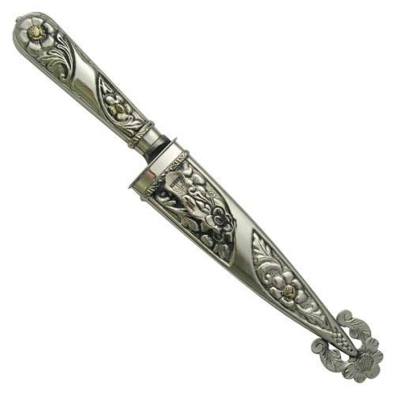 Cuchillo Criollo De Alpaca Labrada 12Cm Acero Inox - Imagen 2