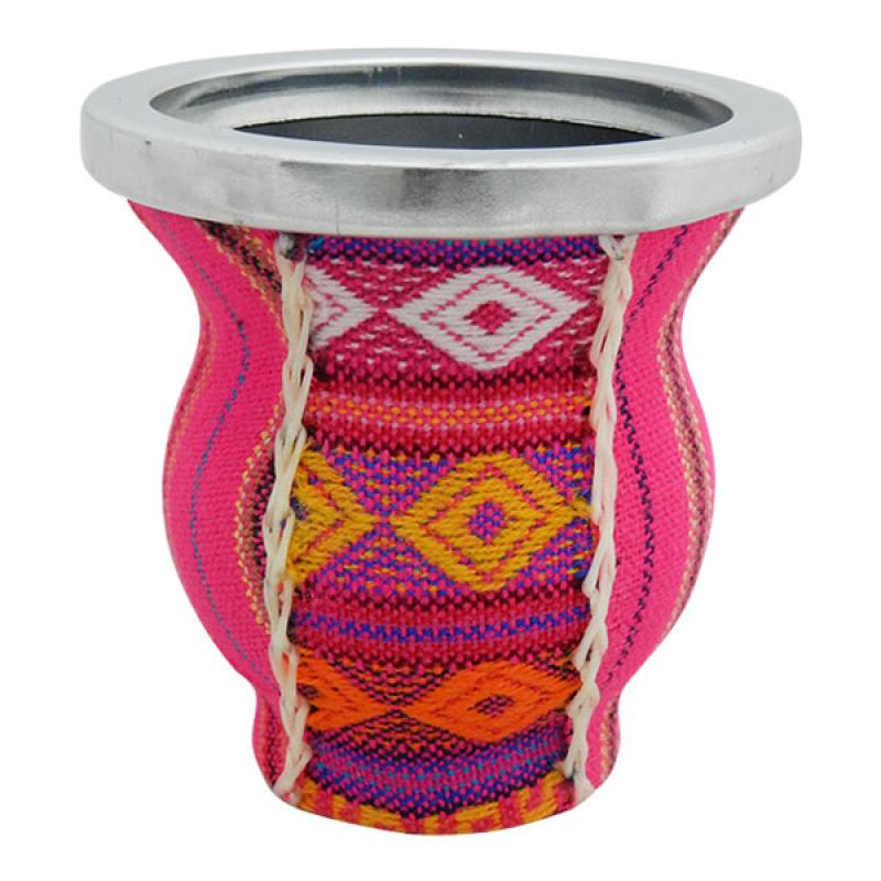 Mate De Vidrio Copita Forrado En Aguayo - Imagen 5