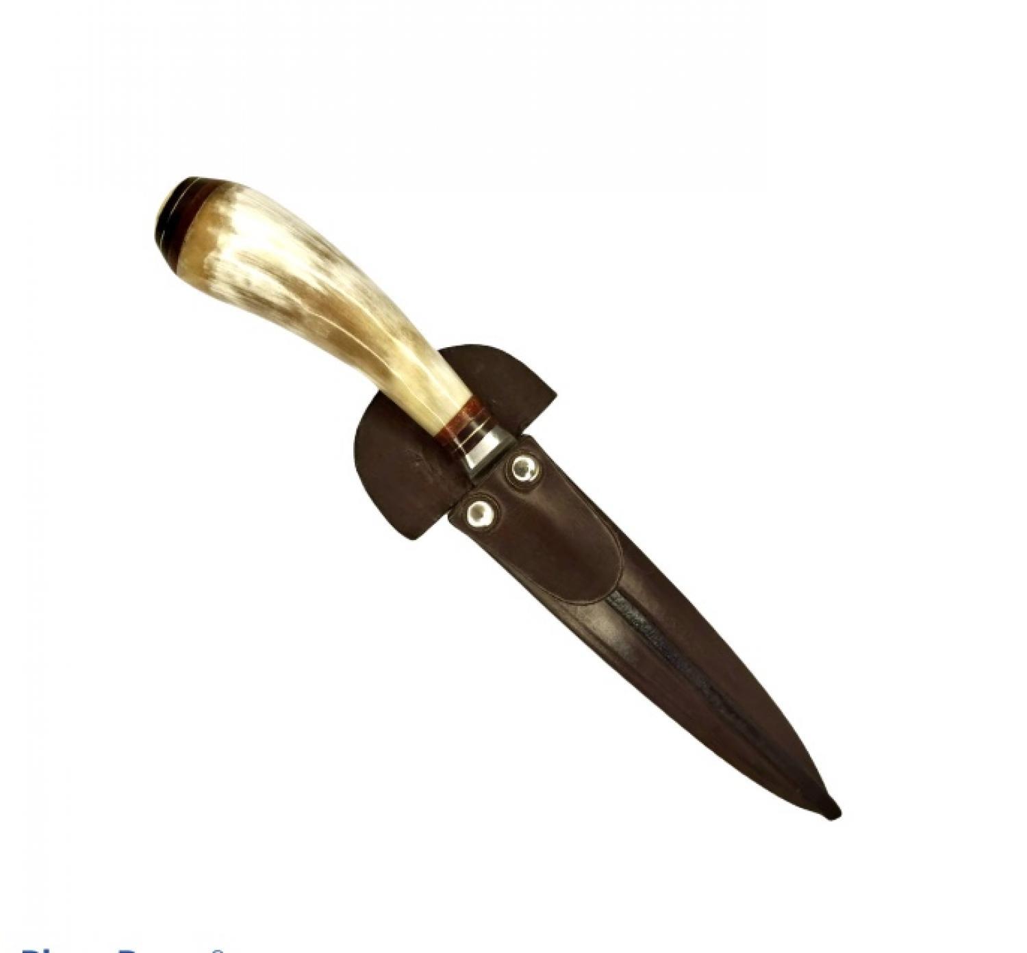 Cuchillo Asta 16 Cm Acero Inox Vaina Vaqueta - Imagen 2