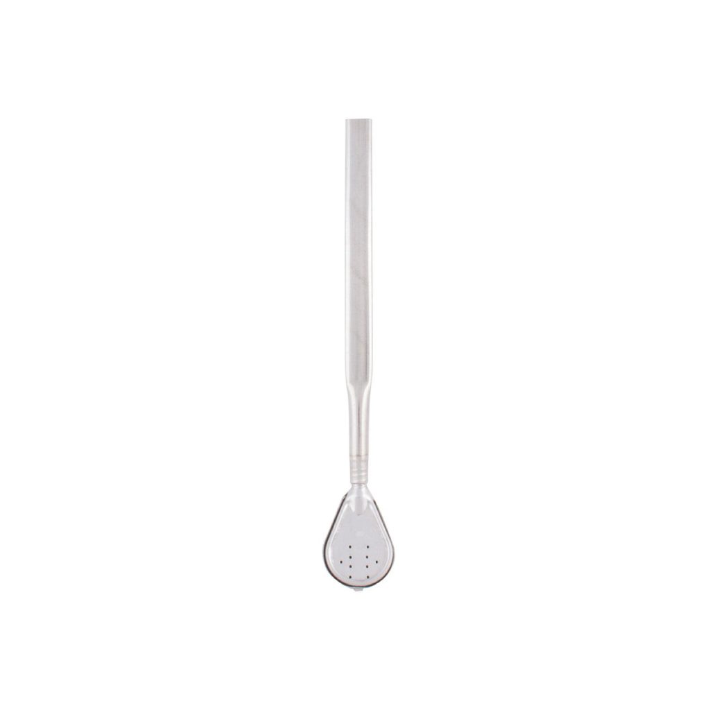 Bombilla Chata Acero Inoxidable Estilo Porongo Desarmable 17 cm