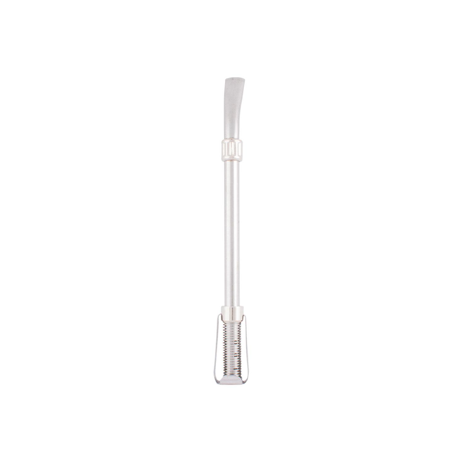Bombilla Curva Corta De Acero Inoxidable Con Filtro Desarmable 15 cm