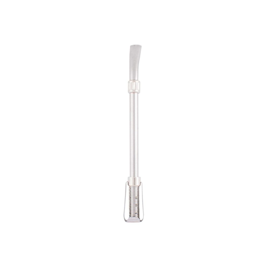 Bombilla Curva Larga Acero Inoxidable Con Filtro Desarmable 16 cm