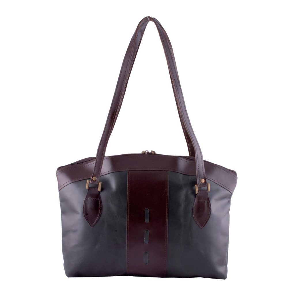 Cartera Doble Manija En Cuero