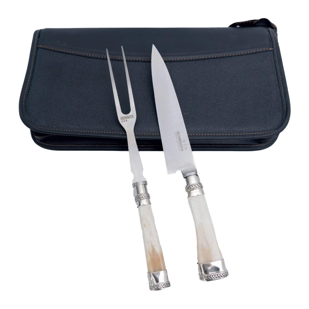 Juego Trinchar Con Estuche De Cuero