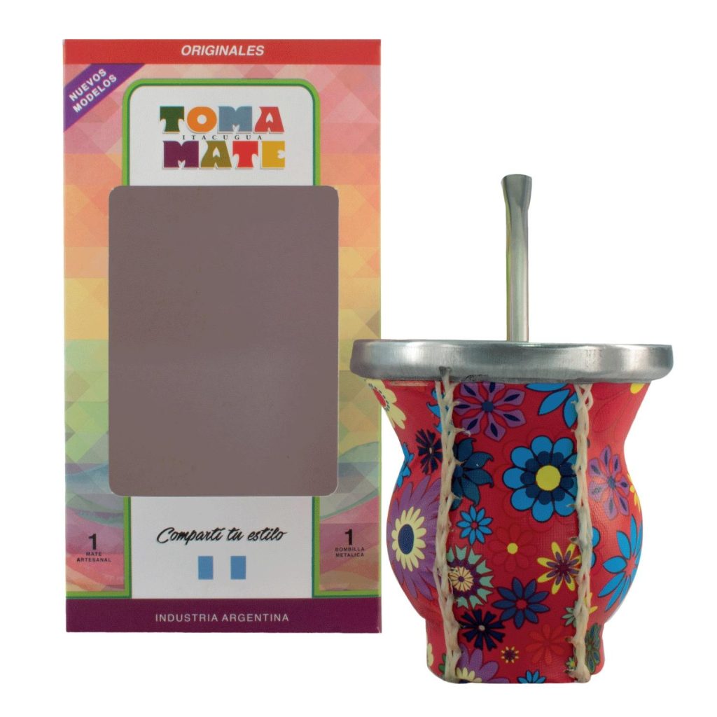 Mate De Vidrio Motivos Surtidos Con Caja