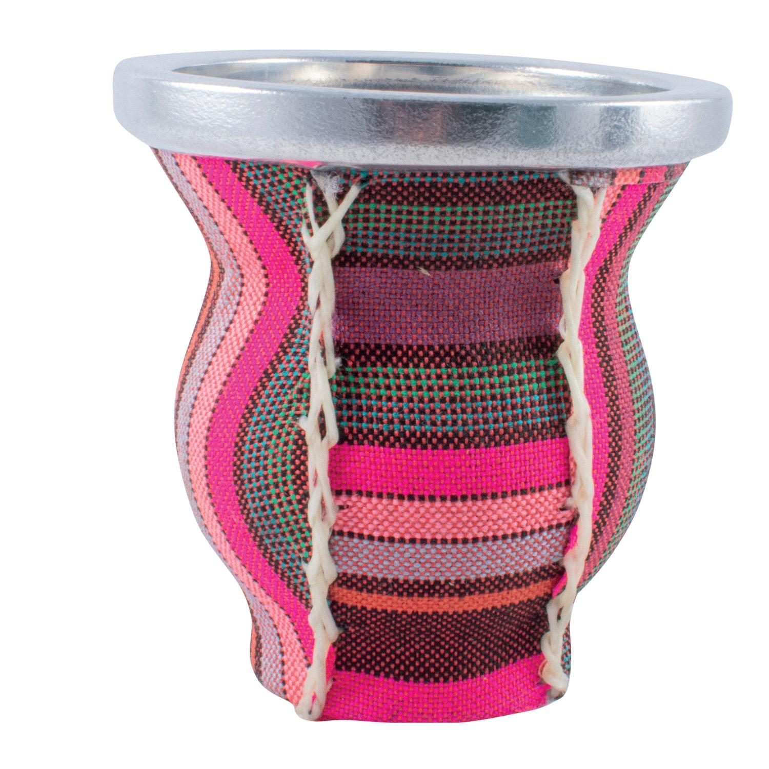 Mate De Vidrio Copita Forrado En Aguayo