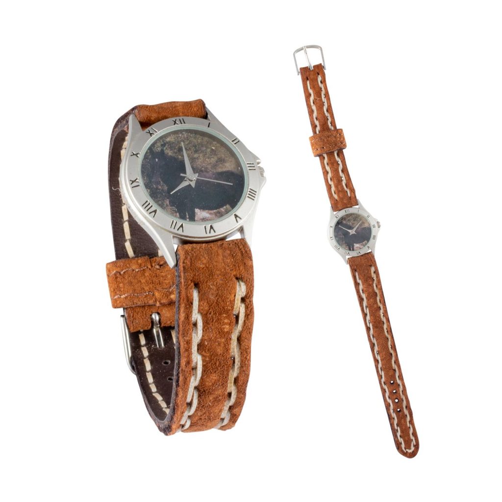 Reloj con Malla Partida de Carpincho para dama
