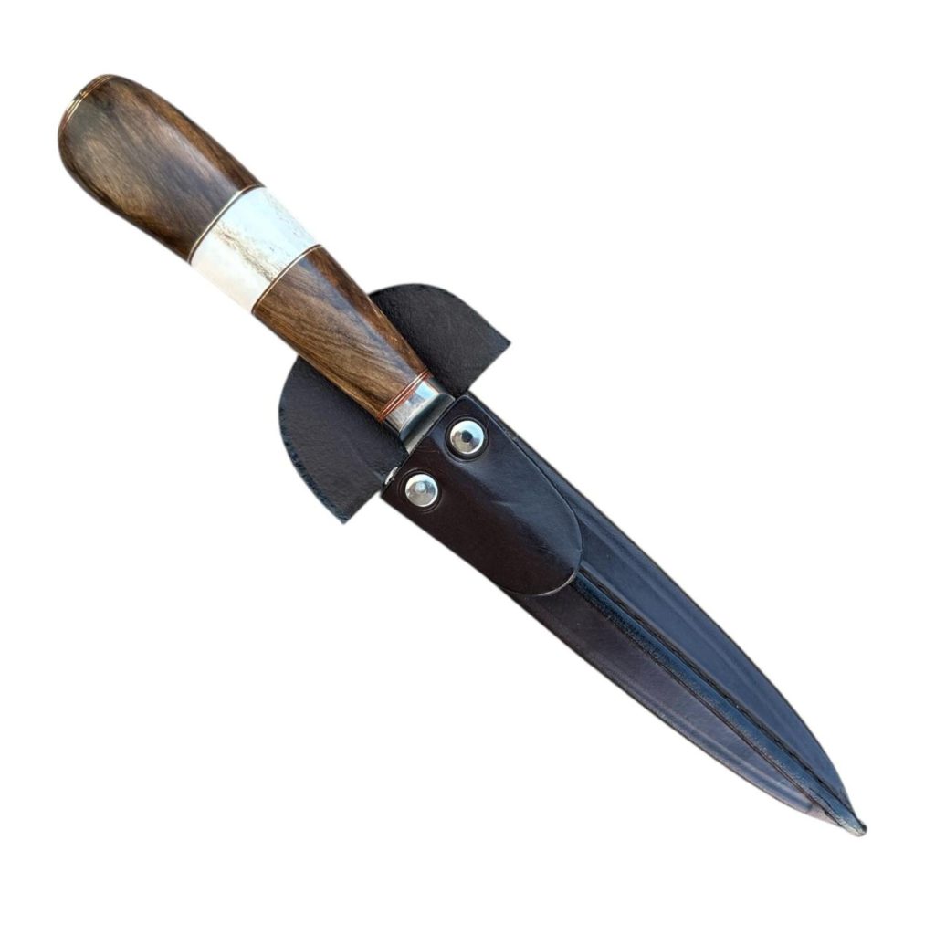 Cuchillo Regional Madera 14Cm Acero Inox Vaina Vaqueta