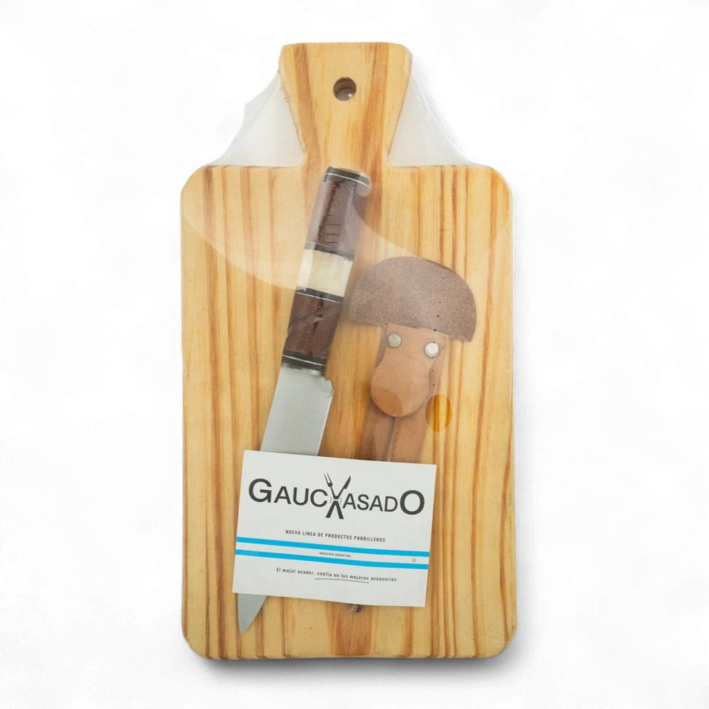 Kit de Tabla Grande y Cuchillo regional económico Gauchasado
