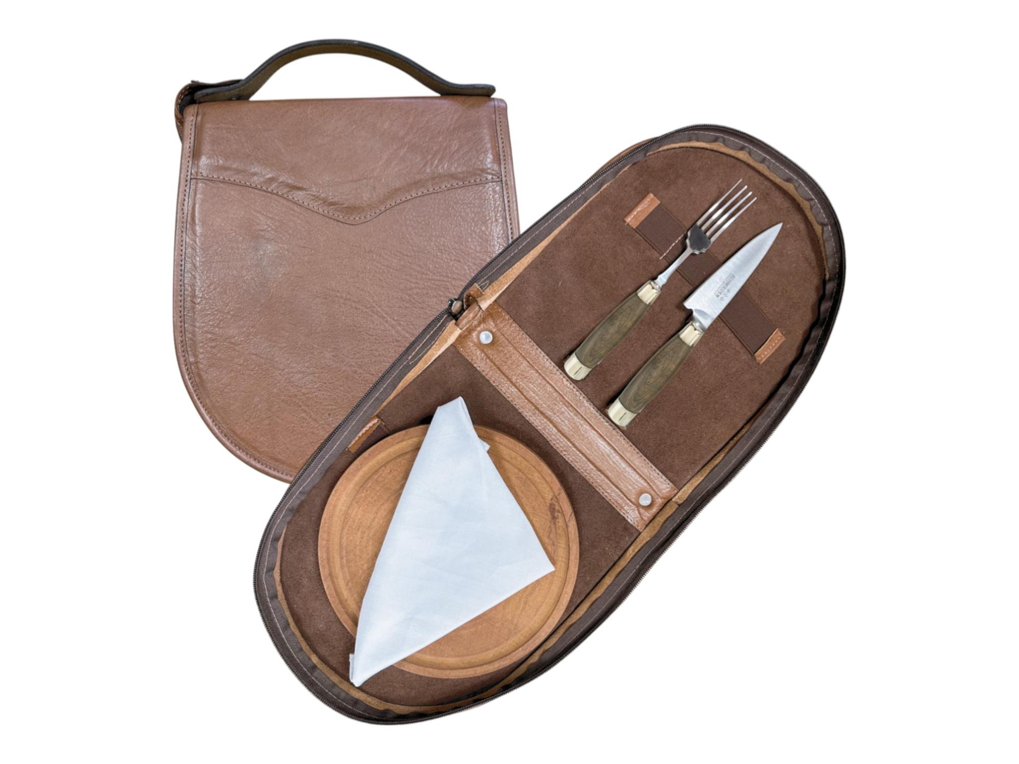 Set de Asado Individual Regional SCHMIEDEN con Estuche de Cuero Premium - Imagen 2