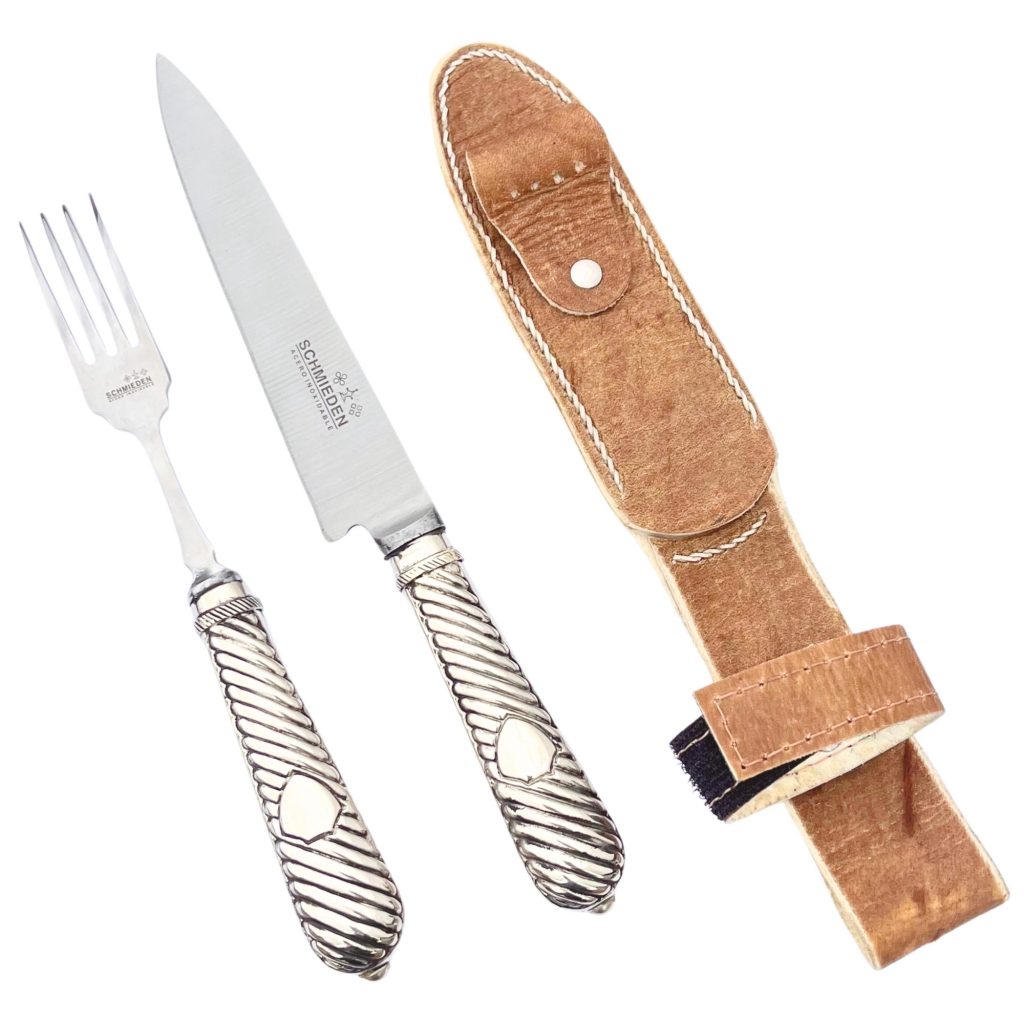 Juego De Cubierto Individual Fino Cuchillo Y Tenedor Alpaca Galloneada SCHMIEDEN