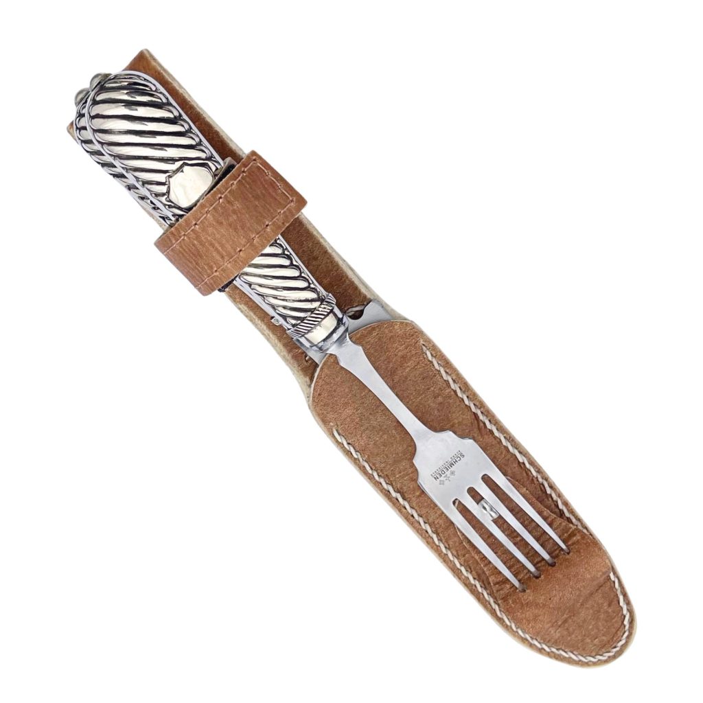 Juego De Cubierto Individual Fino Cuchillo Y Tenedor Alpaca Galloneada SCHMIEDEN