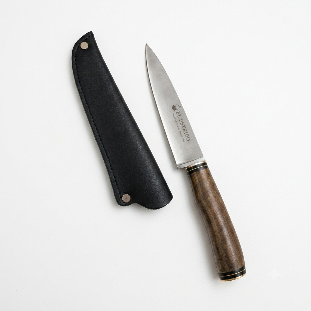 Cuchillo Madera 14Cm Acero Inox EL ESTRIBO con Vaina Eco
